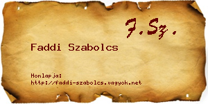 Faddi Szabolcs névjegykártya